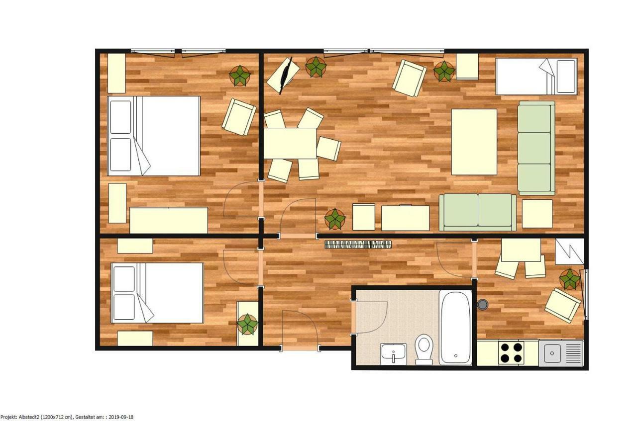 Kuenstler Ferienwohnung 3 Zimmer Kueche Bad Zentrale Lage Wulsbuttel Dış mekan fotoğraf